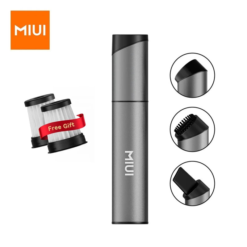 Mini Aspirador Portátil MIUI Sem Fio com 3 Bicos de Sucção, fácil de limpar, para mesa, teclado e carro (USB)